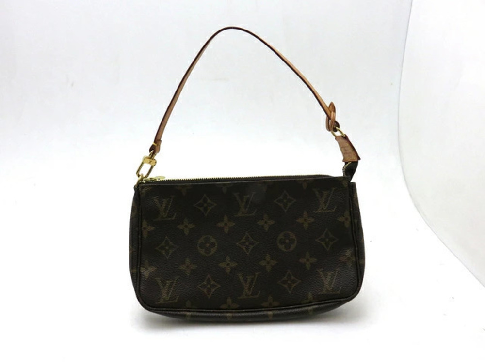 LOUIS VUITTON Bag Pouch Clutch handle Pochette Accessoires Monogram